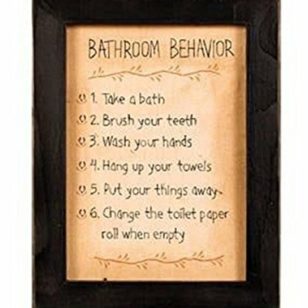 Kennedy's‎ Country Collection Behave Bathroom Rules